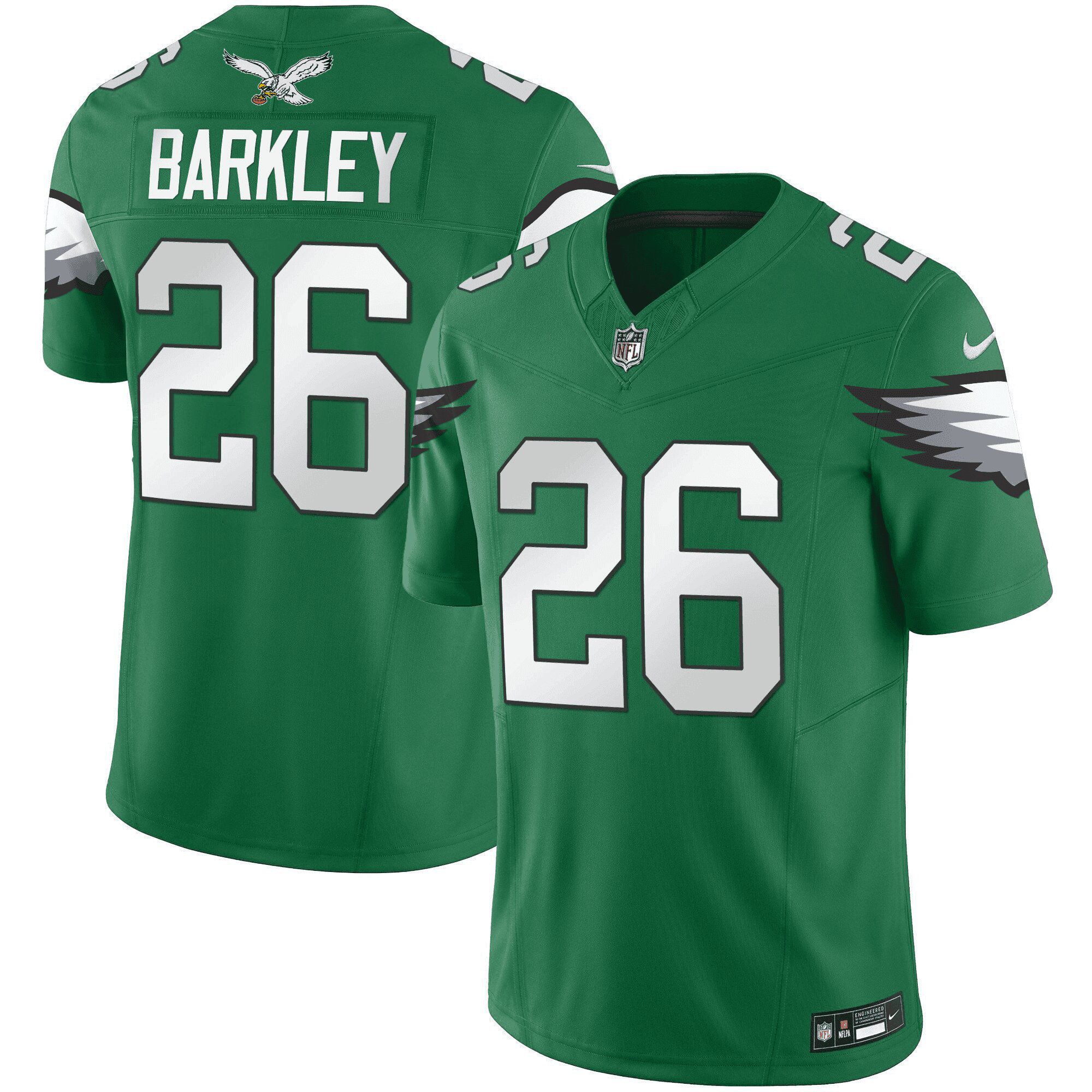 Men Philadelphia Eagles #26 Barkley Green 2024 Nike Vapor Limited NFL Jersey